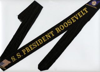 Mützenband S.  S.  President Roosevelt Bild