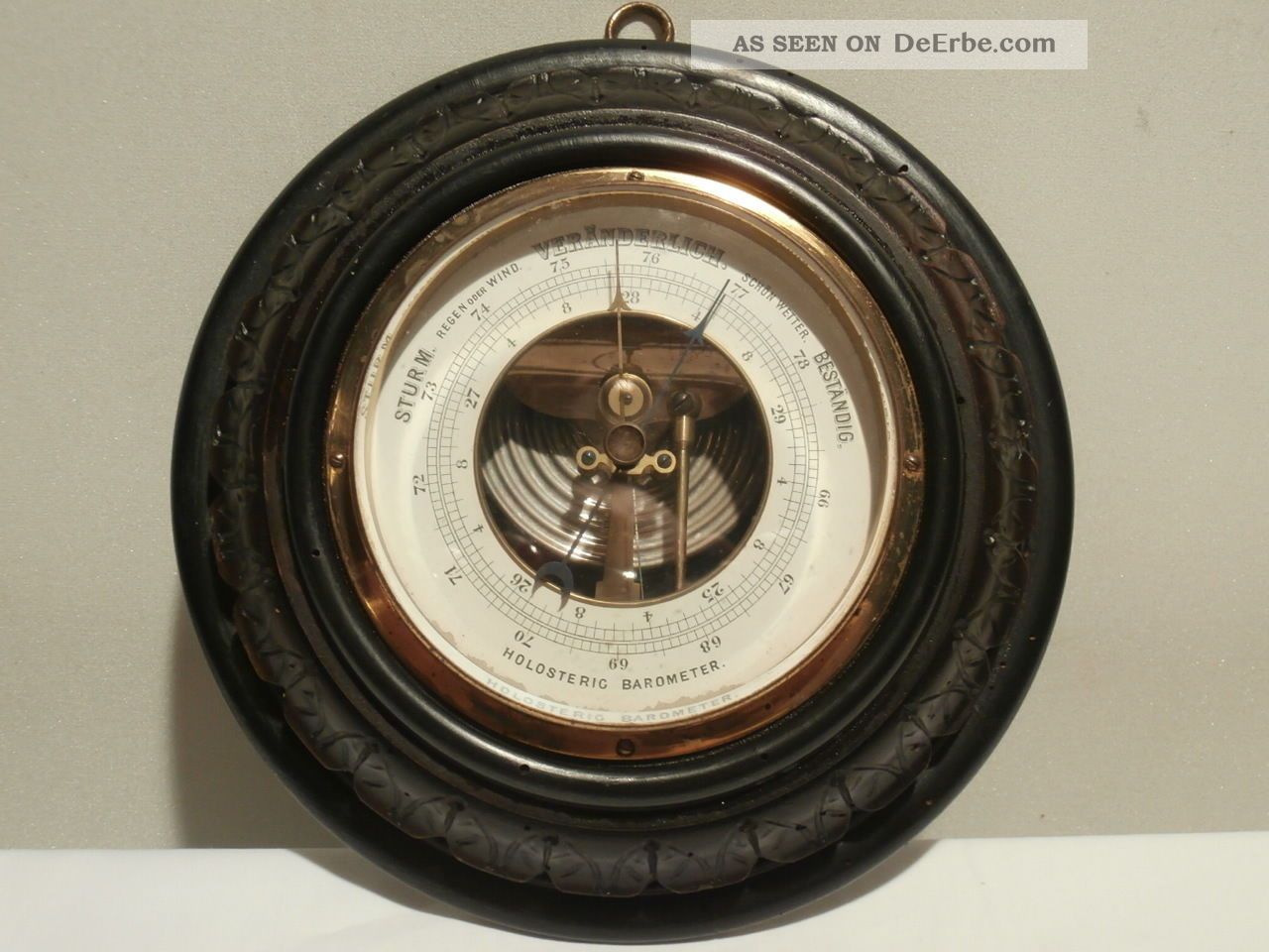 Barometer Wetterstation Antik Holosteric Barometer M.  Tauber Leipzig Um 1920 Wettergeräte Bild