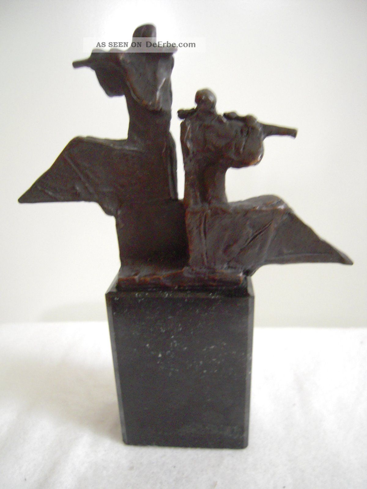 Bronze Skulptur Von Eric Claus ' Muzikanten - Fluitisten ' Bronze Bild