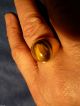 750 Gold Antiker Damenengoldring Gelbgold 14karat Mit Tigerauge Cabochon Ringe Bild 8