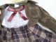 Alte Puppenkleidung Skirt Dress Jacket Hat Outfit Vintage Doll Clothes 40cm Girl Original, gefertigt vor 1970 Bild 4