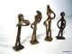 4 Antike Figuren Aus Bronze Afrika Handarbeit Seltene Sammlerstücke Bronze Bild 1