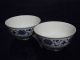 Antique Chinese Blue & White Porcelain Bowls Handpainted Asiatika: China Bild 6