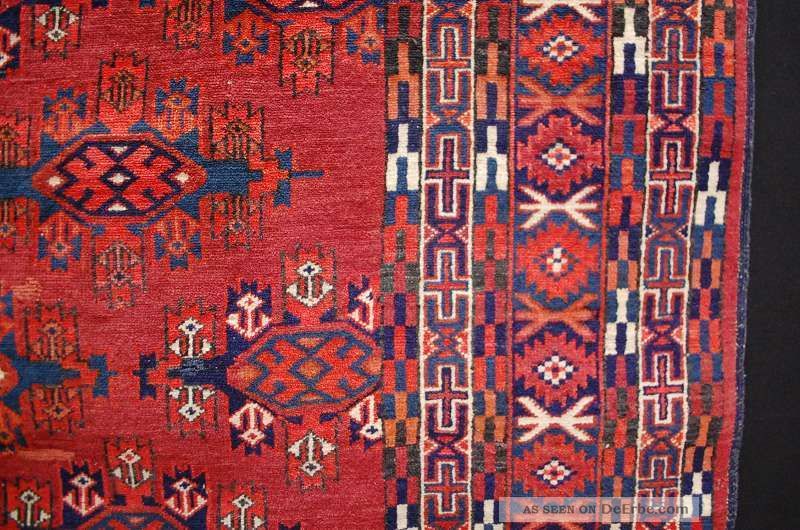 Antiker Teppich Turkmen Antique Rug Ca: 190x126cm Teppiche & Flachgewebe Bild