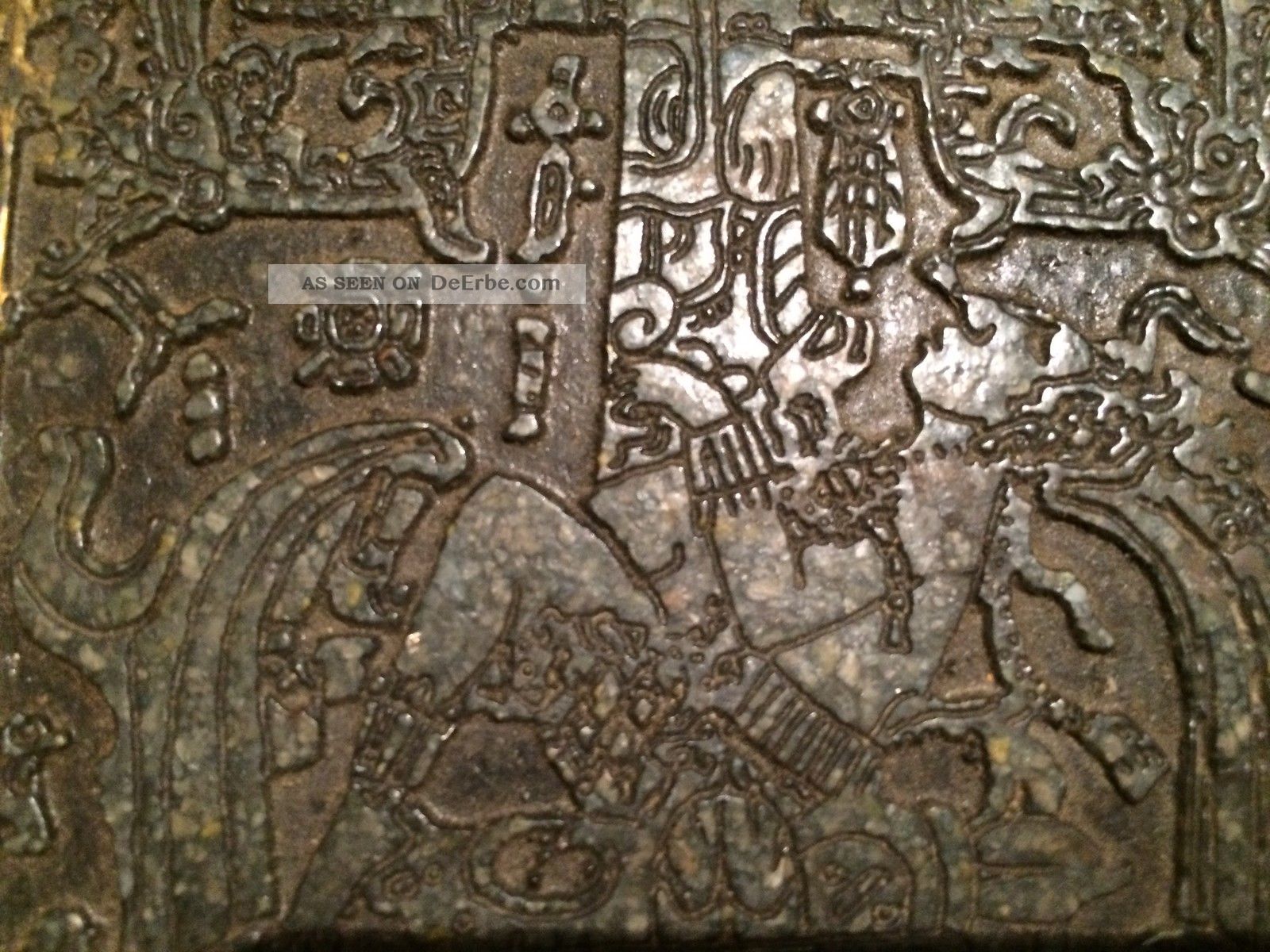 Kopie Einer Grabplatte Eines Mayafursten Aus Palenque Mexico