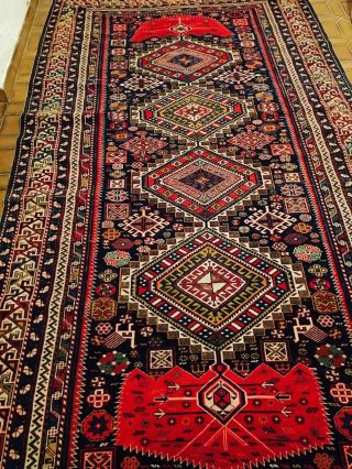 120 Jahre Antiker Originaler Shirvan Kasak Teppich Old Rug Carpet 3 M X 1,  61m Bild