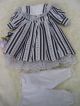 Alte Puppenkleidung Striped Flowery Dress Outfit Vintage Doll Clothes 40 Cm Girl Original, gefertigt vor 1970 Bild 7