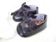 Alte Puppenkleidung Schuhe Vintage Black Shiny Fine Shoes Socks 45 Cm Doll 6 Cm Original, gefertigt vor 1970 Bild 1