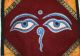 Tasche Tibet Weinrot Buddha Augen Gr.  S Bestickt Folklore Indien Nepal Hippie Entstehungszeit nach 1945 Bild 3