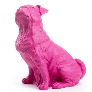 Mops,  Pink,  Lebensgroße Kunststofffigur Von Ottmar Hörl,  Autorenprägung Bild