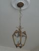 Jugendstil Messing/glas Laterne Deckenlampe Deckenleuchte Gefertigt nach 1945 Bild 1