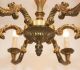6 Fl.  Kronleuchter Deckenlampe 8 Kg Brass French Chandelier Ceiling Light Gefertigt nach 1945 Bild 1