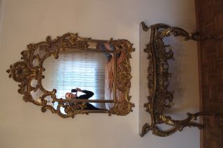 Barocker Spiegel Mit Konsole Bild