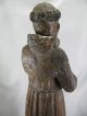 Mönch / Heiliger Antike Figur / Skulpur 18.  Jh Holz Geschnitzt Portugiesisch Goa Skulpturen & Kruzifixe Bild 8