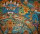 Buddha:sehr Feiner Thangka Wheel Of Life Lebensrad I Brokat Nepal 95x56cm Entstehungszeit nach 1945 Bild 4