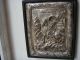 Silber - Relief - Bild Nach Art Einer Byzantinischen Ikone Auf Holz - 950er Silber Ikonen Bild 1
