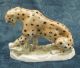 Thüringen Gräfenthal Porzellan Tier Figur Leopard Antik Sammlerstück Sehr Selten Figuren Bild 1