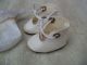 Alte Puppenkleidung Schuhe Vintage White Laced Shoes Socks 40 Cm Doll 4 1/2 Cm Original, gefertigt vor 1970 Bild 1