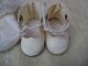 Alte Puppenkleidung Schuhe Vintage White Laced Shoes Socks 40 Cm Doll 4 1/2 Cm Original, gefertigt vor 1970 Bild 2