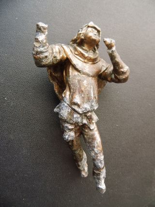 Antik Uralt Figur Skulptur Rattenfänger Hameln ? Musikant 16.  - 17.  Jhd Bronze Bild