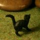 Hausser Elastolin Haustier Schwarze Katze 7cm Serie Art.  3844 Gefertigt nach 1945 Bild 1