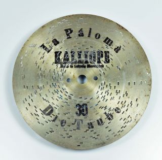 La Paloma Kalliope Platte D18 Spieluhr Spieldose Disc Music Box 7 1/8 Bild