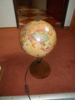 Antik Leucht Globus Leuchtglobus Weltkugel Erdkugel 30 Cm Mit Lupenpunkt Bild