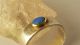 Damen Ring Silber 925 & Gold 585 Vintage Handarbeit Mit Blau Stein Top Ringe Bild 1