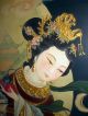 Alt Geisha Groß Gemälde Acryl Öl Auf Holz Asiatika Rahmen 63x115cm Japan Kunst Entstehungszeit nach 1945 Bild 2