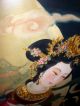 Alt Geisha Groß Gemälde Acryl Öl Auf Holz Asiatika Rahmen 63x115cm Japan Kunst Entstehungszeit nach 1945 Bild 6