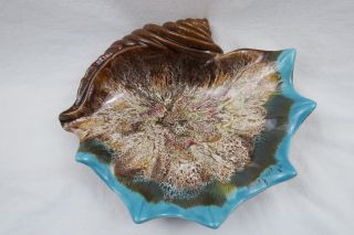 Kunstvolle Große Keramik Schale Maritimes Dekor Schnecke Muschel Signiert D 35,  5 Bild