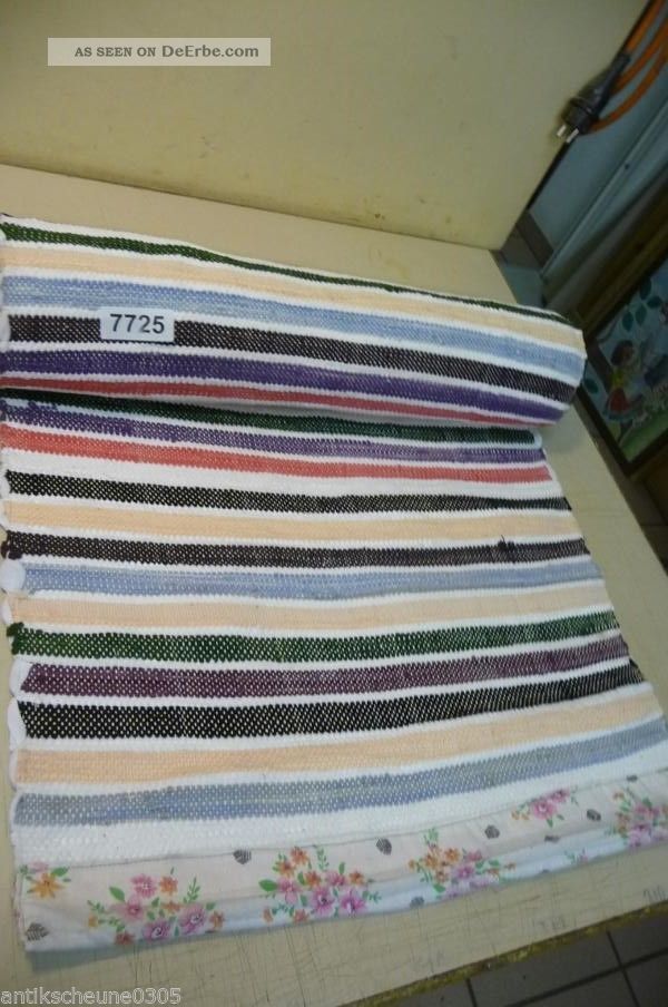 7725.  Alter Fleckerlteppich Flickenteppich Läufer Rolle 4 M X 55 Cm Teppiche & Flachgewebe Bild