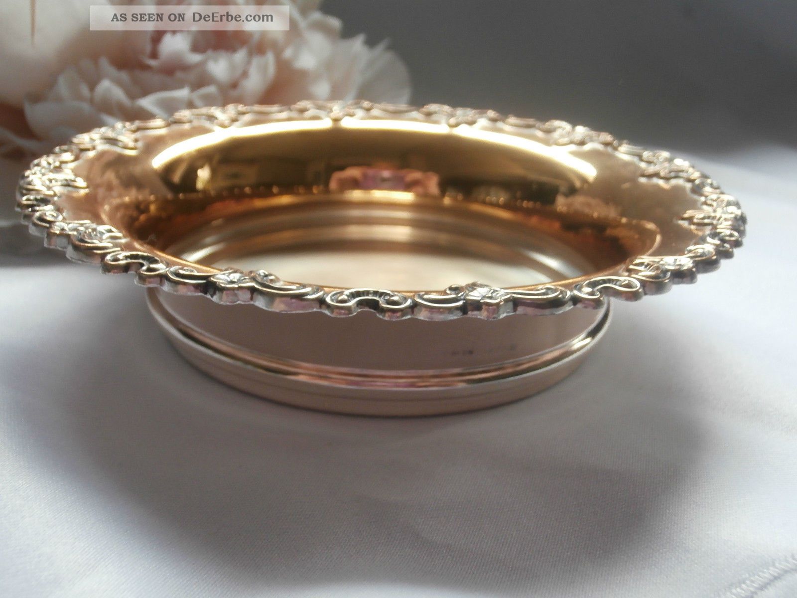 Dekorative Silber Schale Echt Silber 925 Er Sterling Silber Ca.  82 G Objekte nach 1945 Bild