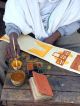 Äthiopien: Leder - Gemälde Unikat Bilder Handgemalt Ikone Kreuzweg,  Prozessionsweg Votivbilder & Sakralmalerei Bild 9