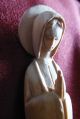Antik Miniatur Figur Madonna Holz Maria Filigran Geschnitzt Skulpturen & Kruzifixe Bild 2