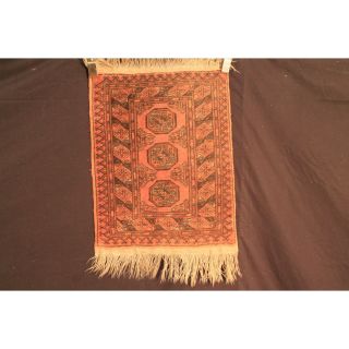 Alter Handgeknüpfter Orient Teppich Afghan Art Deco Old Carpet Tappeto Rug Tapis Bild