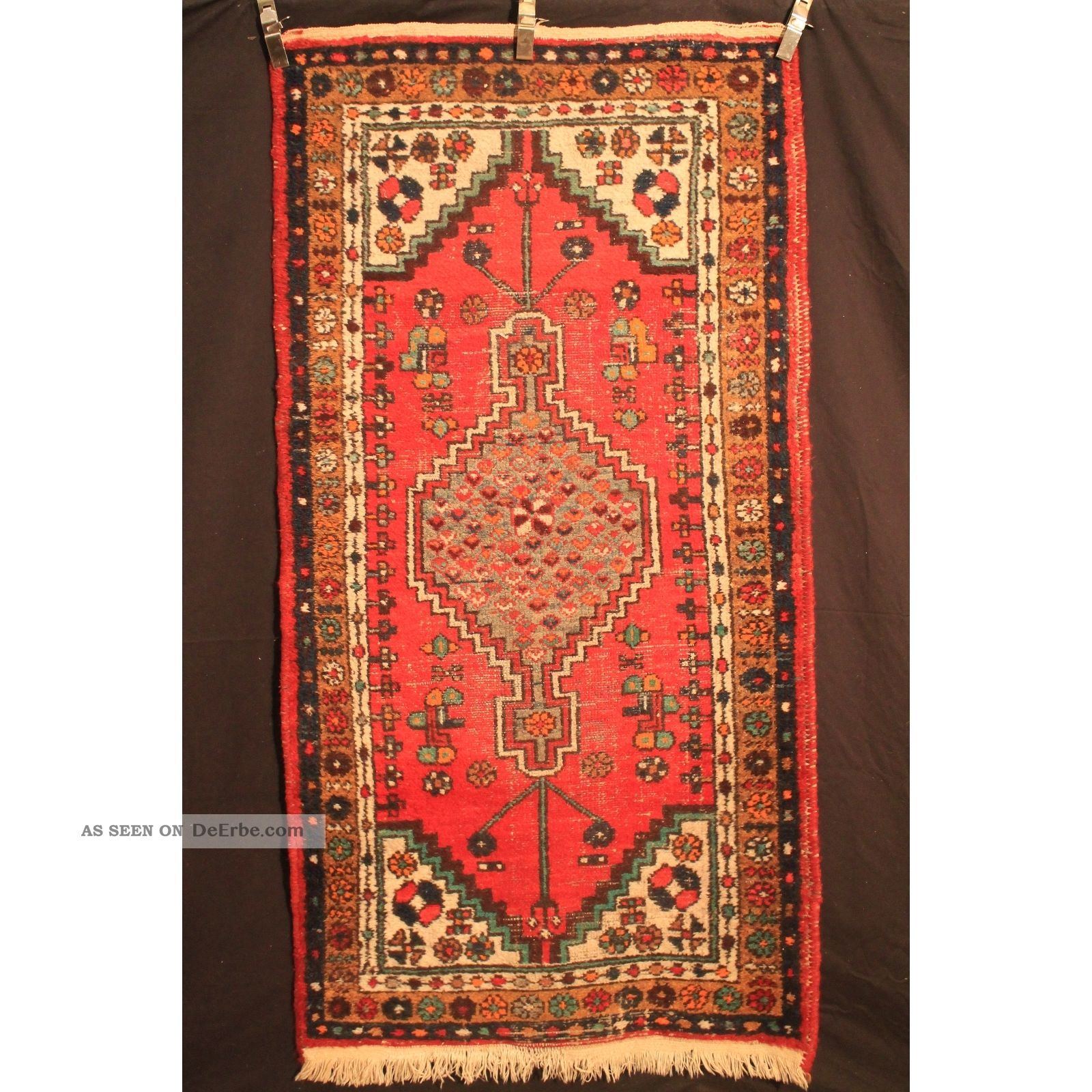 Alt Handgeknüpft Orient Teppich Malaya Kurde Old Rug Carpet Tappeto 190x100cm Teppiche & Flachgewebe Bild
