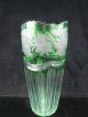 Sehr Schöne Grüne Kristall Vase Mit Feinen Gravuren Wohl Nachtmann Kristall Bild 2