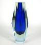 Murano Glas Vase / Blockvase 60er 70er Jahre Sommerso Venetian Glass 18cm Glas & Kristall Bild 1