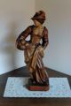 Holzfigur Holz Figur Frau Mit Korb Tracht Geschnitzt Trachten Mädchen Eine Sehr Holzarbeiten Bild 2