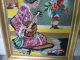 Großes Altes Gobelin China Japan Geisha Bild 70er Jahre Handarbeit Gerahmt Teppiche & Flachgewebe Bild 3