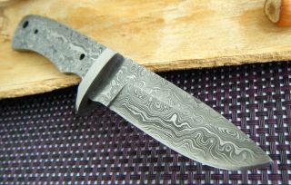 Jagdmesser Damastklinge Full Tang Damast Messer Top Damascus Blank Blade Bild