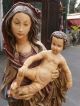 Mutter Gottes Mit Kind Madonna Holzfigur Handgeschnitzt Handbemalt Holz 70 Cm Skulpturen & Kruzifixe Bild 3