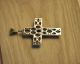 Antik Anhänger Kreuz Echt Silber Handarbeit 925 Mit Gold Cross Croce Croix Schmuck nach Epochen Bild 3