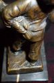 2 Antike Bronze Figuren Frech Dax Von Felling Und Rauchender Junge Mit Gans Bronze Bild 6