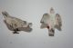 Tauben,  Weiß,  Metallfuß,  2 Stück,  Masse,  1930,  4,  5 Cm,  Vorkrieg,  Erzgbirge Gefertigt vor 1945 Bild 1