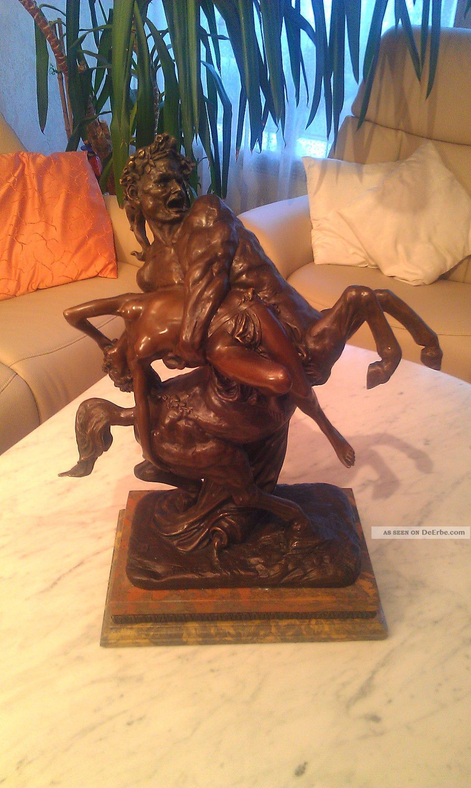Große Bronze - Skulptur Auf Marmor,  Griechische Mythologie Zentaur / Frau,  Mann Bronze Bild