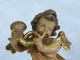 Grödner Holzschnitzerei Putte Barock Musizierender Engel Mit Horn 14 Cm Skulpturen & Kruzifixe Bild 8