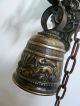 Nostalgische Ziehglocke Glocke Türglocke Messing 26 Cm Nostalgic Doorbell Gefertigt nach 1945 Bild 4