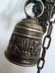 Nostalgische Ziehglocke Glocke Türglocke Messing 26 Cm Nostalgic Doorbell Gefertigt nach 1945 Bild 7
